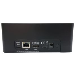 LC-Power LC-DOCK-C-MULTI-HUB Docking Station M.2 HDD/SSD SATA 2.5/3.5" USB-C con Lector de Tarjetas SD/MicroSD Negro