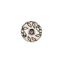 Rei Pomos para Mueble, Blister 4 Unid., Porcelana-Metal, Blanco con Flor, Ø40x36mm, Mod. E504 Rei Pomos para Mueble, Blister 4 Unid., Porcelana-Metal, Blanco con Flor, Ø40x36mm, Mod. E504