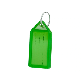 Q-connect Llavero portaetiquetas Premium, color verde, caja de 40 unidades
