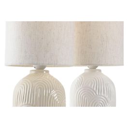 Lampara Sobremesa Urban DKD Home Decor Blanco Beige 18 x 34 x 18 cm (6 Unidades) Lampara Sobremesa Urban DKD Home Decor Blanco Beige 18 x 34 x 18 cm (6 Unidades)