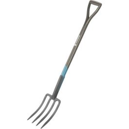 Gardena Tenedor para vasos NatureLine, Mango de madera de fresno FSC 100%, Ergonómico en D, 4 Dientes, 117 cm