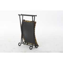 DKD Home Decor Reposapies Colonial 45 x 41 x 55 cm Marron Negro Leopardo