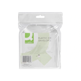 Q-connect Sobre para CD/DVD Polipropileno con Solapa - Pack 50 Unidades