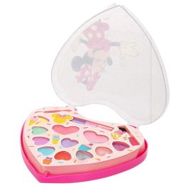 DISNEY Blíster Maquillaje Corazón Minnie, 11 Sombras de Ojos, 3 Pintalabios y 2 Pinceles