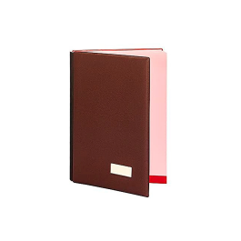 Pardo Portafirmas 0875 18 Departamentos Color Burdeos Portafirmas Piel Acolchado Con Visor 250x335 mm