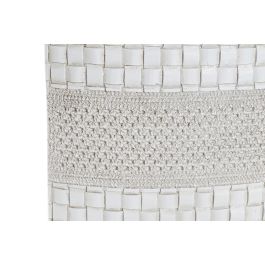DKD Home Decor Jarrón Moderno de Resina Blanco – 10 cm Largo x 45 cm Alto x 30 cm Ancho