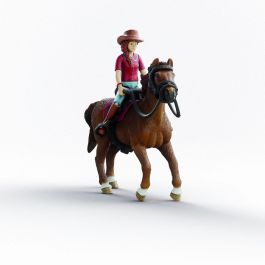 Schleich 42711 Figuras de Hannah y Cayenne Horse Club para niños y niñas a partir de 4 años