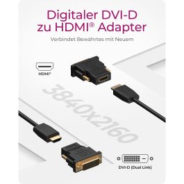 ICY BOX Adaptador DVI-D (24+1) a HDMI (ST-BU) Negro