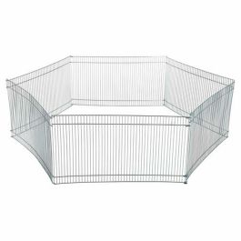 Trixie Caja Metálica Galvanizada para Animales Pequeños - Parque Extensible Ø90cm - Gran Espacio de Libertad Interior con 6 Elementos