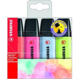 Stabilo Rotulador Fluorescente Boss Original Pastel Estuche 4 Unidades Surtidos - Antisecado hasta 4h, Trazo 2-5mm Precio: 4.49999968. SKU: B154FHF8JT