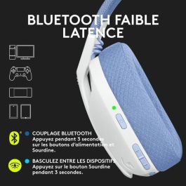 Logitech -G435 LIGHTSPEED Wireless Gaming Headset - BLANCO - Bluetooth liviano con micrófono incorporado para Dolby Atmos, PC, PS4, PS5, Mobile Logitech -G435 LIGHTSPEED Wireless Gaming Headset - BLANCO - Bluetooth liviano con micrófono incorporado para Dolby Atmos, PC, PS4, PS5, Mobile