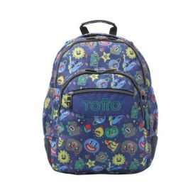 Totto Mochila Escolar Rayol Tello MA04ECO002-2416N-8JZ, Mediana, 33 x 44 x 13.5 cm, 19.6L, Estampado Precio: 48.50000045. SKU: B1DE6D687S
