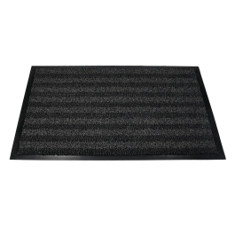 Q-connect Alfombra de Suelo Premium para Interiores Antideslizante Fibra Polipropileno y Fieltro Gris 60x40 cm