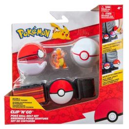 Pokemon Cinturón Clip 'n' Go con Capacidad para 6 Pokeballs, Incluye 2 Pokeball y 1 Figura - Modelos Surtidos +4 años