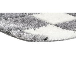 DKD Home Decor Alfombra Moderno Gris Blanco 90 x 2 x 60 cm (2 Unidades) Poliéster