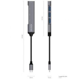 Hub USB Tipo-C Aisens A109-0541/ 4xUSB Hub USB Tipo-C Aisens A109-0541/ 4xUSB