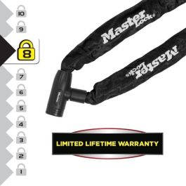 Master Lock 8391DPRO Cadena para candado de bicicleta, 90 cm de largo, Acero cementado resistente al corte y aserrado