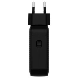 HyperJuice Cargador de Viaje 100W GaN con 4 Puertos (3 USB-C + 1 USB-A) para Portátil, Smartphone y Tablet - Negro