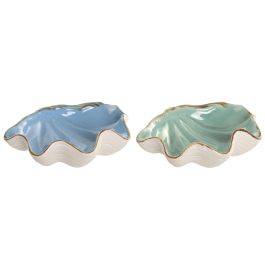 DKD Home Decor Hangzhou design 26a Centro Mesa Mediterraneo Turquesa Azul Gres 21 x 8 x 26 cm (2 Unidades) Precio: 25.69000005. SKU: B1FB79A9L8