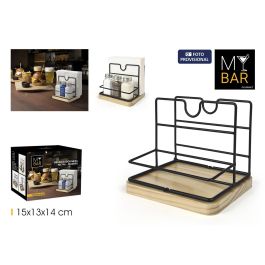 Inde Organizador de Mesa My Bar Metal y Madera - Estilo Moderno - 13,6 cm Ancho x 13,7 cm Alto x 15,4 cm Largo (12 Unidades) Precio: 88.56000043. SKU: B17KFEL78C