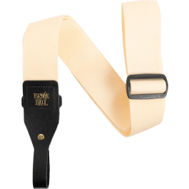 Ernieball Correa para Guitarra y Bajo de Polipropileno, Ajustable de 43 a 75 Pulgadas, Color Crema
