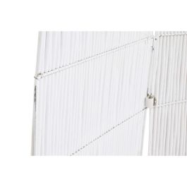 Biombo Home ESPRIT Blanco Metal Mimbre 135 x 3 x 170 cm