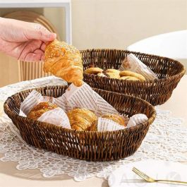 Inde Cesta Pan Oval My Bar de Polipropileno Reforzado 28.5 x 21.5 x 6.5 cm (18 Unidades)