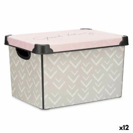 Caja de Almacenaje con Tapa Kipit Vibes Rosa Plástico Flechas 22 L 30 x 23,5 x 40 cm (12 Unidades) Caja de Almacenaje con Tapa Kipit Vibes Rosa Plástico Flechas 22 L 30 x 23,5 x 40 cm (12 Unidades)
