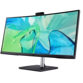 Acer CB343CUR Monitor 86,4 cm (34") UltraWide Quad HD Curvo (3440x1440, 4 ms, 60Hz, 3800R, HDR10, IPS, USB, Altavoces) Negro