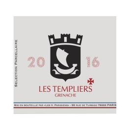 Les Vignerons Parisiens Les Templiers 2016 Vin de France - Vino tinto - Ecológico