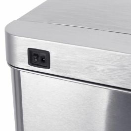 Kitchen Move PARKSIDE Bote de Basura Automático 50L Acero Inoxidable Cepillado Rectangular con Fleje Tapa Manos Libres Kitchen Move PARKSIDE Bote de Basura Automático 50L Acero Inoxidable Cepillado Rectangular con Fleje Tapa Manos Libres