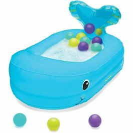 Infantino Bañera Inflable de Ballenas Infantil con Bolas de Juego Integradas y Térmico - 76 x 45 cm
