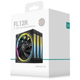 DeepCool FL12R-3 IN 1 Triple-Pack Ventilador 120mm RGB para Carcasa PC, 500-2150 RPM, 93,45 m³/h, Negro