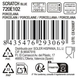 Bandeja Oval Scratch Blue 25.3 x 13.5 x 2 cm - Inde (12 Unidades) Bandeja Oval Scratch Blue 25.3 x 13.5 x 2 cm - Inde (12 Unidades)