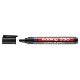 Edding Marcador Permanente 330 Punta Biselada Negro