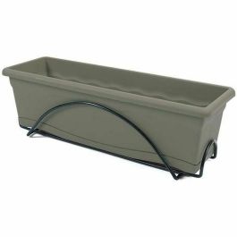 Plastiken Jardinera para Balcón de Plástico con Bandeja y Soporte 60x24x18 cm 12L Colección Terra Taupe Fabricada en España Precio: 28.49999999. SKU: S7167864