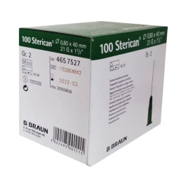 B. Braun Agujas Sterican 21G 0.80x120 mm Verde 100 Unidades Precio: 16.68999948. SKU: B12CZ2WH9K