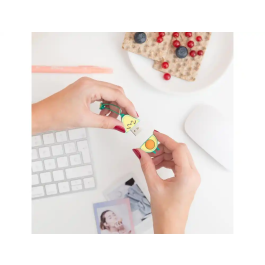 Mr.Wonderful Pendrive USB 32 GB Llavero con Forma de Aguacate, Memoria Flash, Incluye Adaptador USB-C, Compatible con Windows, MacOS, Linux