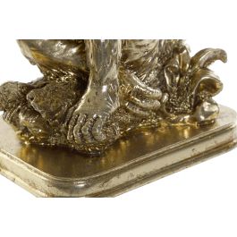 DKD Home Decor Figura Decorativa Colonial Mono Hoja de Resina Dorada, 16.5 x 10.6 x 22.5 cm