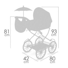 Decuevas Coche de Muñeca Plegable con Sombrilla y Bolso para Muñecas hasta 48 cm, +36 meses Decuevas Coche de Muñeca Plegable con Sombrilla y Bolso para Muñecas hasta 48 cm, +36 meses