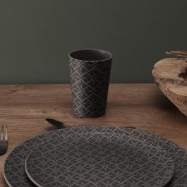 Home Deco Factory Vaso 200 Ml Polipropileno Estampados Verde Gris Beige