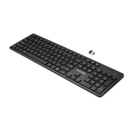 eSTUFF G220 Teclado inalámbrico US/Internacional de tamaño completo, perfil bajo, teclas silenciosas