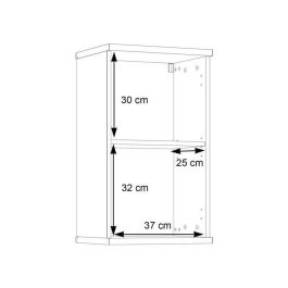 Forte VERH10Q34 - Armario Mural de Baño - 1 Puerta, Blanco / Roble Sonoma - 68,8 x 29 x 40,2 cm
