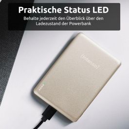Intenso MW5000 7344021 Powerbank MagSafe 5000 mAh Inalámbrico Magnético Carga Rápida USB-C 20W Champán para iPhone