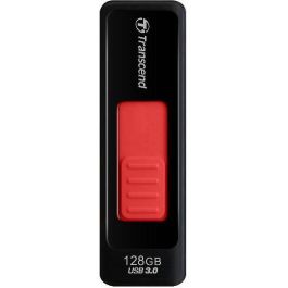 Transcend JetFlash 760 128GB USB 3.2 Gen 1 (3.1 Gen 1) Tipo A Negro/Rojo - Memoria Flash Deslizable