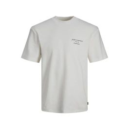 Camiseta de Manga Corta Hombre Jack & Jones 12245400-177707 Blanco (M)