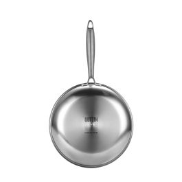 Inde - Sartén para inducción de acero Triplex, 22 cm de diámetro, dimensiones: 24 x 42 x 4.3 cm (6 Unidades)