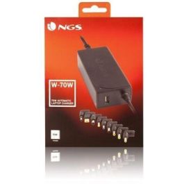 Cargador de Portátil NGS W-70W/ 70W/ Automático/ 9 Conectores/ Voltaje 18.5-20V/ 1 USB Cargador de Portátil NGS W-70W/ 70W/ Automático/ 9 Conectores/ Voltaje 18.5-20V/ 1 USB