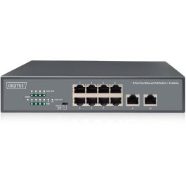 Digitus Switch de red 8 puertos 10/100 Fast Ethernet PoE Unmanaged 120W Negro para montaje en rack