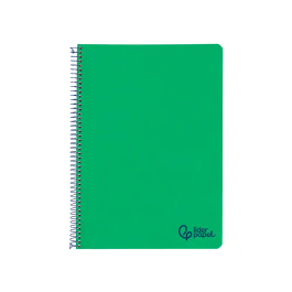 Liderpapel Cuaderno Espiral Wonder A4 Tapa Plástico 80 Hojas 90gr Rayado Horizontal con Margen Color Verde Oscuro